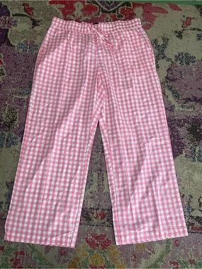 Pink Gingham Pajama Pants - Soft Cotton Sleepwear